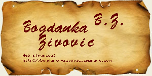 Bogdanka Živović vizit kartica